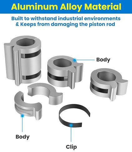 Stroke Control Kit for Hydraulic Cylinders – Thickness: 1.0", 1.5", 2.0", 4.0" – Fits 1-3/4" to 2.0" Cylinder Rods, Adjustable Limiter Clamps with Finger Tabs in Kuwait