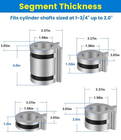 Stroke Control Kit for Hydraulic Cylinders – Thickness: 1.0", 1.5", 2.0", 4.0" – Fits 1-3/4" to 2.0" Cylinder Rods, Adjustable Limiter Clamps with Finger Tabs in Kuwait