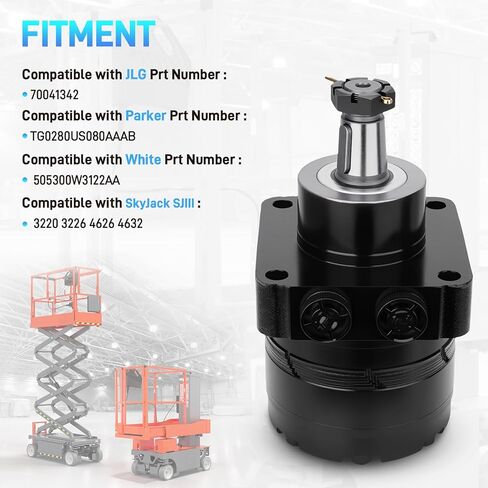 Hydraulic Drive Motor Compatible with SkyJack SJIII 3220 3226 4626 4632 Replaces# 194615 103129 198838 SJ194615 in Saudi Arabia