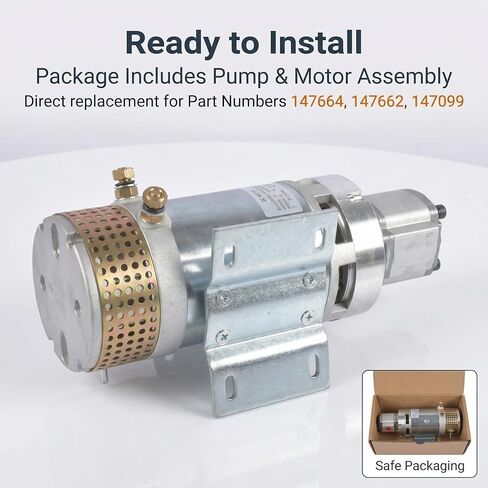 147099 Hydraulic Pump Assembly 147662 & 24V Motor 147664 Compatible with Sk'yjack Scissor Lift SJIII3220 SJIII3219 SJIII3226 SJIII4620 SJIII4626 SJIII4632 SJIII3215 in Saudi Arabia