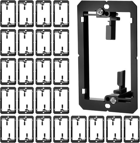 25 Pack Low Voltage Mounting Bracket Single Gang Wall Plate, Flush Mount Drywall Bracket, Drywall Cables Pass Through Wall Plate Wallboard for Network Cables, Coaxial, Speaker Telephone in Kuwait