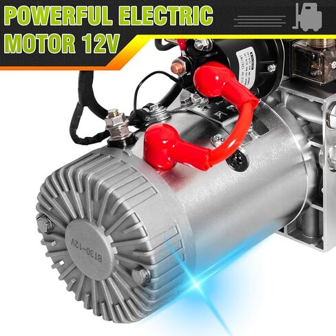 TOPEMAI Hydraulic Pump 12V Dump Trailer Pump - Double Acting, 8-Quart Electric Power Unit for Dump Trailers and Car Lifting (8 Quart) in Kuwait