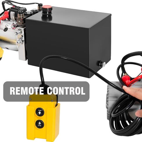 TOPEMAI Hydraulic Pump 12V Dump Trailer Pump - Double Acting, 8-Quart Electric Power Unit for Dump Trailers and Car Lifting (8 Quart) in Kuwait