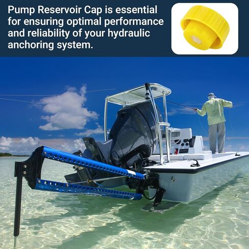 Boat Pump Reservoir Cap Compatible with Power Pole Reservoir, Hydraulic Fluid Cap for Powerpole Pro Series Trim Pump Cap Leak-Proof Fits CM 1.0 and CM 2.0 Pumps in Saudi Arabia