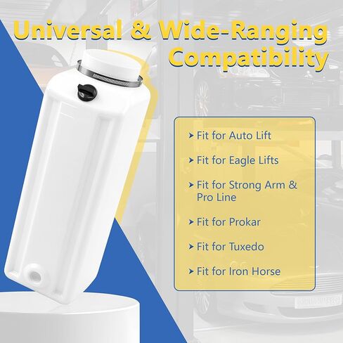 Oil Reservoir Tank with Hose Clamp & Wrench Tool,Compatible with DURO Power Units,Replacement for Eagle Lifts,Prokar,Auto Lift,Strong Arm & Pro Line,Iron Horse,Tuxedo Lift,Fits Most 2 & 4 Post Lifts in Saudi Arabia