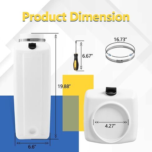 Oil Reservoir Tank with Hose Clamp & Wrench Tool,Compatible with DURO Power Units,Replacement for Eagle Lifts,Prokar,Auto Lift,Strong Arm & Pro Line,Iron Horse,Tuxedo Lift,Fits Most 2 & 4 Post Lifts in Saudi Arabia