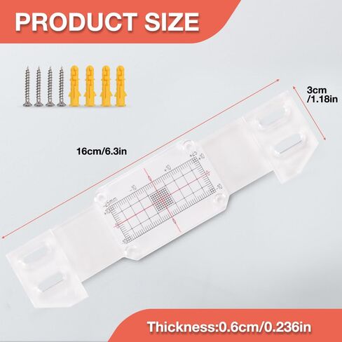 مقياس احترافي لمراقبة التشققات مزود بشبكة قياس - كاشف تشققات الجدران عالي الدقة للتقييم الهيكلي، يتضمن ورقة تسجيل وخيارات تثبيت مزدوجة in Kuwait