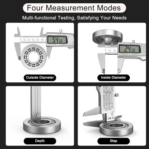فرجار رقمي، أداة قياس فرجار مع شاشة LCD كبيرة، فرجار ميكرومتر رقمي من الفولاذ المقاوم للصدأ، ميزة الإيقاف التلقائي، مقاومة لرذاذ الشاشة، التبديل من جزء متري بوصة (10 بوصة/250 مم) in Kuwait