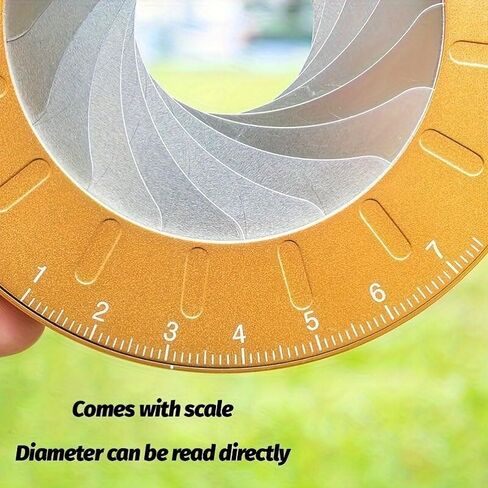 أداة قياس صغيرة الحجم ومتعددة الاستخدامات وخفيفة الوزن بقطر 125 مم، تصميمات يدوية ذهبية وأحمر وأسود وأزرق، لمسة نهائية أنيقة وقابلة للتعديل، أداة رسم دائرة دقيقة (اللون: أصفر) in Kuwait
