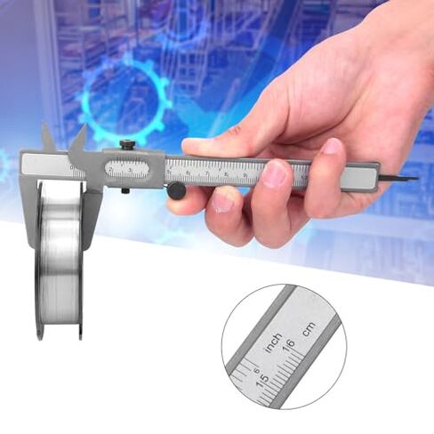 Manual Vernier Caliper Measuring Tool Micrometer Gauge Metal 5 Inch for Dimensional Measurement Machining Woodworking Engineering in Saudi Arabia