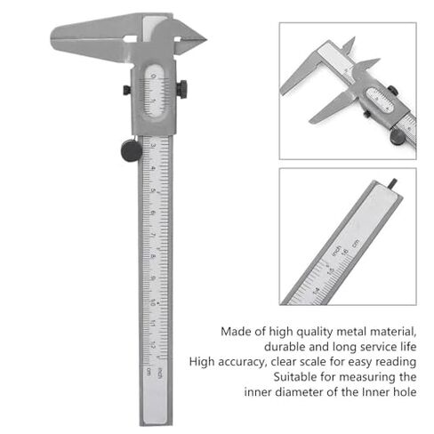 Manual Vernier Caliper Measuring Tool Micrometer Gauge Metal 5 Inch for Dimensional Measurement Machining Woodworking Engineering in Saudi Arabia