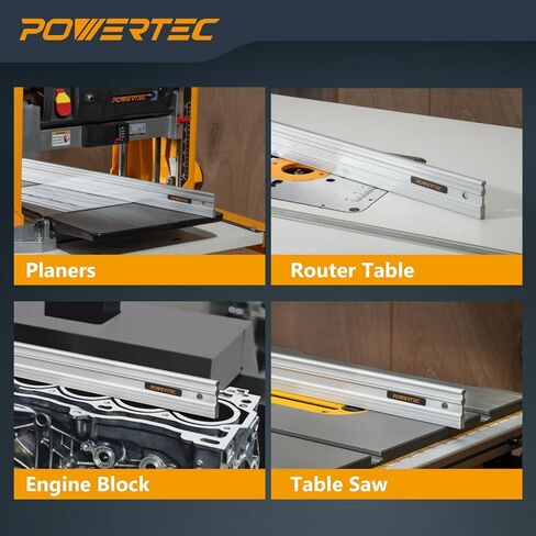 POWERTEC 24 Inch Aluminum Straight Edge – Precision Machinist Tool, .001" Tolerance, Solid One-Piece Construction – for Woodworking, Automotive, Machine Setup, and Surface Flatness Checks (72330) in Saudi Arabia