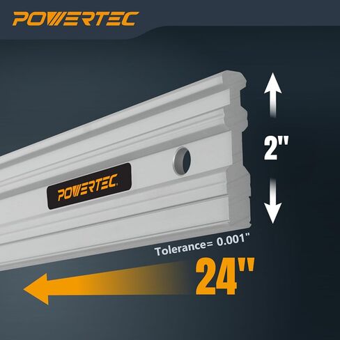 POWERTEC 24 Inch Aluminum Straight Edge – Precision Machinist Tool, .001" Tolerance, Solid One-Piece Construction – for Woodworking, Automotive, Machine Setup, and Surface Flatness Checks (72330) in Saudi Arabia