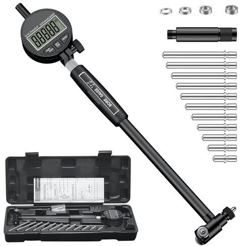 HDLNKAK Digital Dial Indicator Bore Gauges (2"-6"/0.0005"), Engine Cylinder Measurement with Carbide anvils.(Black) in Saudi Arabia