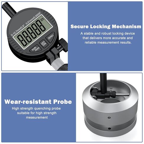 HDLNKAK Digital Dial Indicator Bore Gauges (2"-6"/0.0005"), Engine Cylinder Measurement with Carbide anvils.(Black) in Saudi Arabia