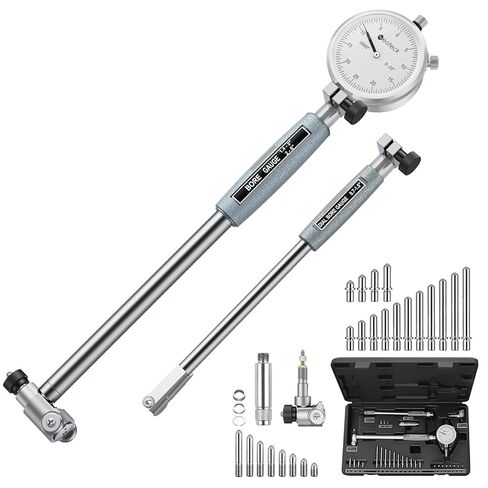 Neoteck Dial Bore Gauge with 0.7"-6"/0.0005" Measuring Range and 6" Measuring Depth Dial Bore Gauge Set with 23PCS Anvils Chrome Plated Handle & Insulated Grips for Engine Cylinder Measurement in Saudi Arabia