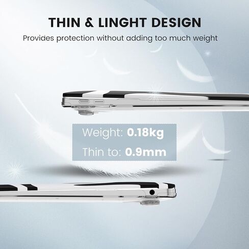 iLeadon for MacBook Air 13 inch Case 2020 2019 2018 Release A2337/A1932/A2179, Hard Shell Case Protective Cover and Keyboard Coverok Air 13'' with Touch ID, Pink Abstract Wave in Kuwait