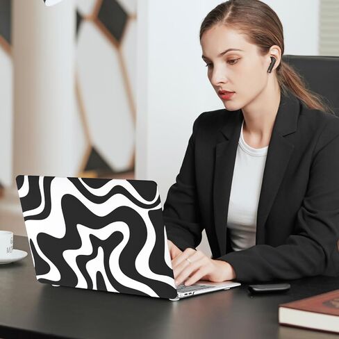 iLeadon for MacBook Air 13 inch Case 2020 2019 2018 Release A2337/A1932/A2179, Hard Shell Case Protective Cover and Keyboard Coverok Air 13'' with Touch ID, Pink Abstract Wave in Kuwait