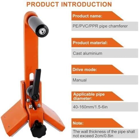 Adjustable Chamfering Tool for Plastic Tubes - Efficient Beveling for Round Pipes 25-160MM in Saudi Arabia