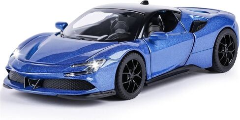 Toy Cars Ferrari Model for Kids 1:32 Diecast Metal Toy Cars,Pull Back Car with Light and Music Ferrari SF90 Toy Car Collectible Model Cars,for Boys Age 3 + Year Old in Kuwait