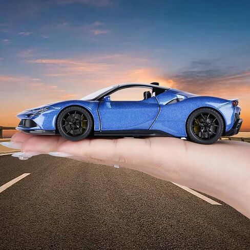 Toy Cars Ferrari Model for Kids 1:32 Diecast Metal Toy Cars,Pull Back Car with Light and Music Ferrari SF90 Toy Car Collectible Model Cars,for Boys Age 3 + Year Old in Kuwait