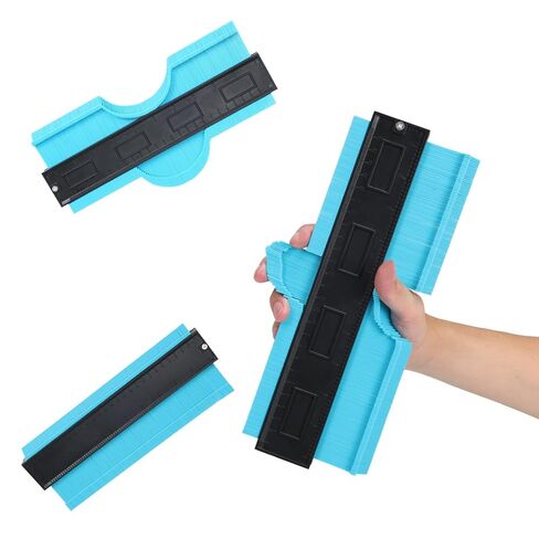 Contour Gauge Tool (10 Inch-Blue) Irregular Shape Duplicator, Birthday Gifts for Men Dad, Cool Gadgets for Men, Outline Edge Angle Measuring Tool for Woodworking Flooring in Kuwait