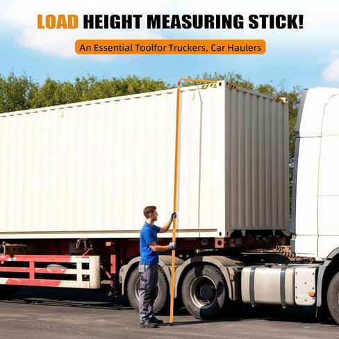 20FT Load Height Measuring Stick, Metric& Imperial, Sturdy Fiberglass Truck Height Stick with Adjustable Pole,Professional Non-Conductive Truck Height Measuring Stick for Trucks Car Haulers Trailer in Saudi Arabia