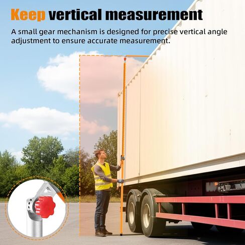 20FT Load Height Measuring Stick, Metric& Imperial, Sturdy Fiberglass Truck Height Stick with Adjustable Pole,Professional Non-Conductive Truck Height Measuring Stick for Trucks Car Haulers Trailer in Saudi Arabia