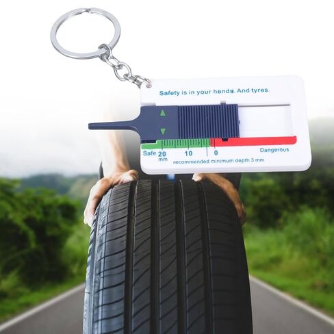 يقوم بترقية مقاييس عمق إطارات السيارات من 0 إلى 20 مم مع أداة فحص عمق المداس ومنزلق مريح وحلقة مفاتيح لإصلاح السيارات in Saudi Arabia