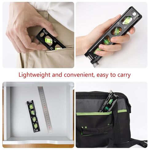 Aluminum Instruments Anti-Drop Strong Magnetic Bubble Level Balancer Ruler Tools in Saudi Arabia