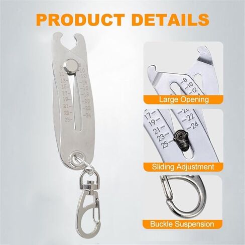Thread Size Checker Verification Tool Bolt Size Finder Keychains Portable Nut and Bolt Thread Gauge Identifier Keychains in Saudi Arabia