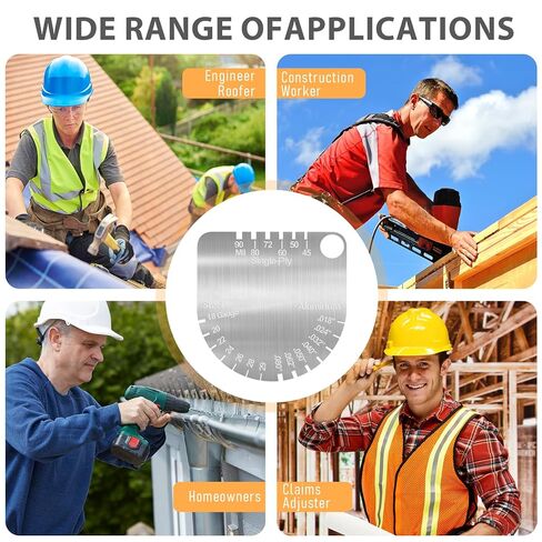 لوح لوحي وقياس غشاء مطور - فرجار سمك من الفولاذ المقاوم للصدأ للأسقف المعدنية، والألواح الخشبية، والأغشية المفردة/المزدوجة | يستبدل مقياس الألواح الخشبية، أداة قياس دقيقة لفحص السقف in Kuwait