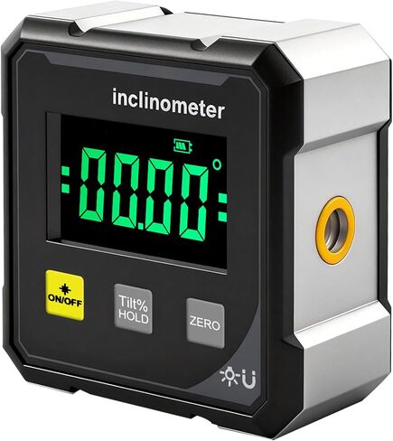 Digital Angle Finder Protractor Tool, 4×90° High Accuracy Measuring Tool with Large Display, 4-Side Magnetic Angle Gauge, Cube Inclinometer, Table Saw Miter Protractor for Woodworking Measuring Tool in Kuwait