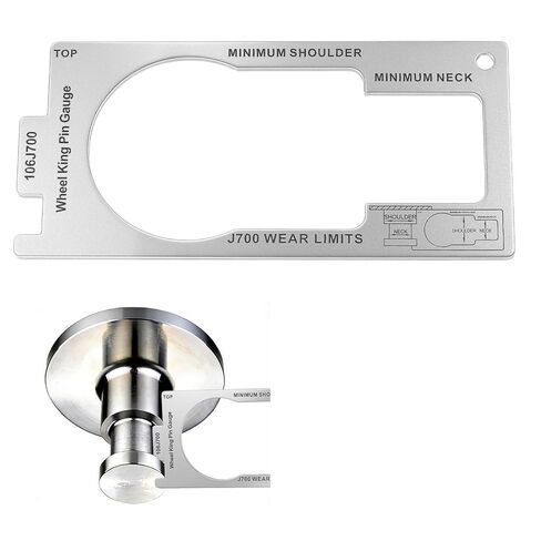 Fifth Wheel King Pin Gauge, 304 Stainless Steel Trailer Kingpin Wear Gauge for SAE J700 Standard, Measures King Pin Height Squareness and Neck/Shoulder Wear Limits, Precision Maintenance Tool in Saudi Arabia