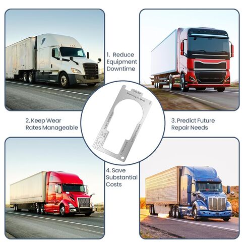 Fifth Wheel King Pin Gauge, 304 Stainless Steel Trailer Kingpin Wear Gauge for SAE J700 Standard, Measures King Pin Height Squareness and Neck/Shoulder Wear Limits, Precision Maintenance Tool in Saudi Arabia