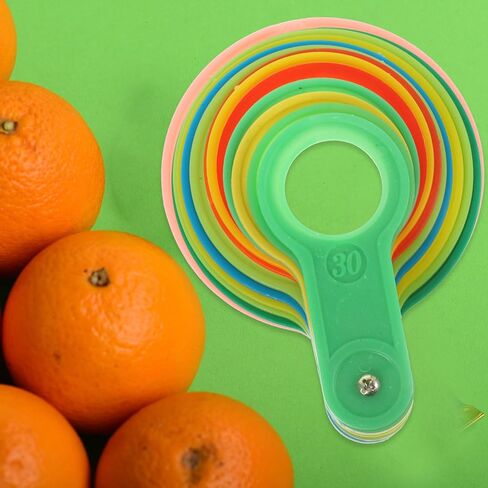 Fruit Diameter Measuring Rings Plastic Gauge for Citrus and Oranges 30-90mm Diameter Measuring Lap Tool for Fruit Sorting and Grading in Small to Medium Sizes Random Color in Kuwait
