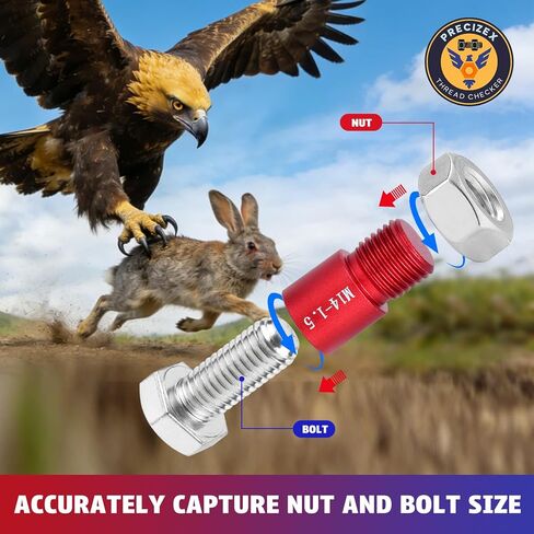 70 Pcs Thread Checker Nut and Bolt Thread Checker Set with 37 Inch and 33 Metric Box Set Thread Gauge SAE and Metric Sizes Perfect for Tight Spaces Ideal for Bolt and Nut Size Checking in Kuwait