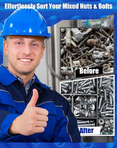 فاحص خيط صامولة ومسمار 66 مع صندوق تخزين، أداة قياس فاحص الخيط (34 متريًا و32 قياسيًا)، حجم المسمار ومكتشف مقياس الخيط مناسب للفحص في المناطق الضيقة والصعبة in Kuwait