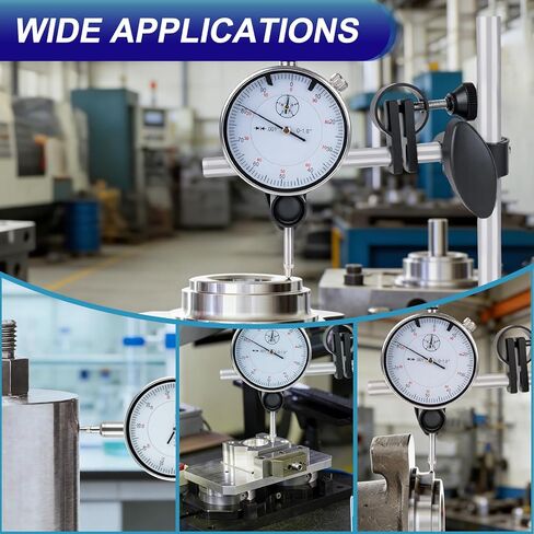 Dial Indicator with Magnetic Base, 0-1"×0.001" Magnetic Dial Indicator Set with 360° Rotatable Arm, Dial Test Indicator with 22 Point Set for Precision Measurement in Workshops, Labs, and Mold Making in Kuwait