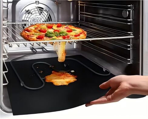 2pcs Heavy Duty Non-Stick Oven Liners for Bottom of Oven - PTFE Food-Safe Drip Trays, Spill & Burn Protection, Easy Clean, Fits Electric/Gas Ovens & Grills, BBQ Party & Vacation Essentials in Saudi Arabia
