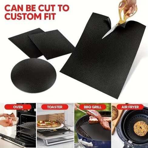 2pcs Heavy Duty Non-Stick Oven Liners for Bottom of Oven - PTFE Food-Safe Drip Trays, Spill & Burn Protection, Easy Clean, Fits Electric/Gas Ovens & Grills, BBQ Party & Vacation Essentials in Saudi Arabia