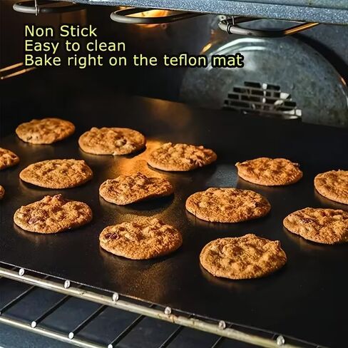 2pcs Heavy Duty Non-Stick Oven Liners for Bottom of Oven - PTFE Food-Safe Drip Trays, Spill & Burn Protection, Easy Clean, Fits Electric/Gas Ovens & Grills, BBQ Party & Vacation Essentials in Saudi Arabia