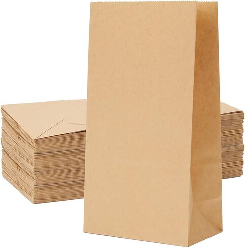 60 Pcs 4LB Paper Lunch Bags, 5.1x3.2x9.8 Inch Kraft Paper Bags, Brown Paper Bag for Snacks, Sandwiches, Crafts, Gift Bags in Kuwait