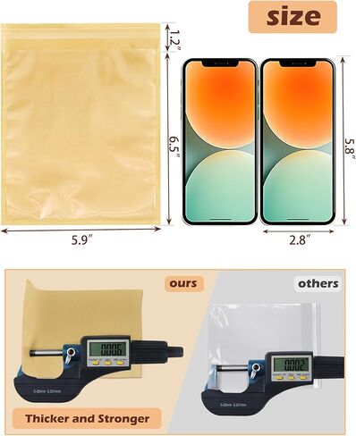 100 Pack Self Sealing Cookie Bags with Seal, 5.9x6.5 Inch Paper Bakery Bags with Window, Grease Resistant To Go Sleeves for Packaging Donut, Snack, Scone, Brownie, Small Pastries and other Treats in Kuwait