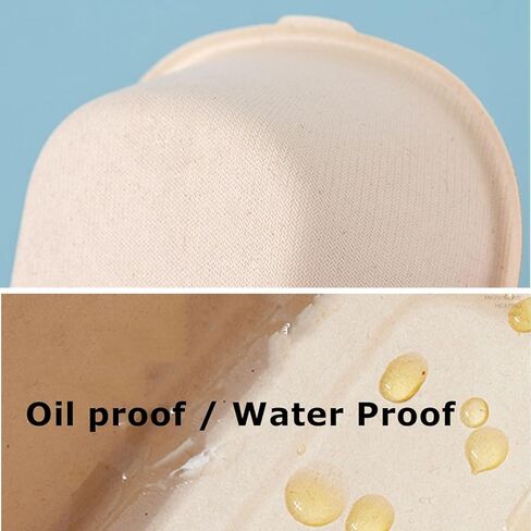 50 عبوة من حاويات إعداد الوجبات للاستعمال مرة واحدة، حاويات طعام بسعة 23 أونصة مع غطاء، تفل قصب آمن للاستخدام في الميكروويف، أوعية تقديم الحساء الورقية للسلطة، وبقايا الطعام، والغداء in Kuwait