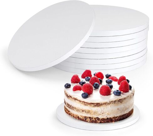 Cake Boards 30 Pcs White, 10 Inch Cake Circles Round Base, Food-Grade Cardboard Cakes Tray 2mm, Waterproof Oil-Proof and Sturdy, Disposable Cake Plates for Cakes DIY and Bread Desserts Display in Saudi Arabia