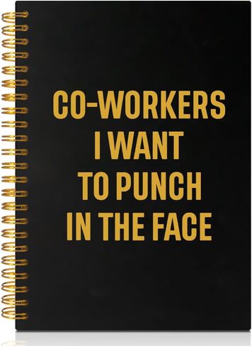 زملاء العمل أريد أن لكمة في الوجه 160 صفحة فارغة دفتر دوامة، هدايا المزح مكتب، هدايا عيد ميلاد زميل العمل، هدايا مضحكة للنساء والرجال بوس زعيم مشرف معلمه زميل العمل in Kuwait