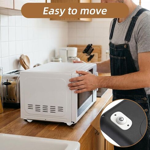 8 Pcs Self Adhesive Caster Wheels Appliance Rollers Appliance Slider 360° Swivel Universal Wheel Small Casters Sticky Pulley for Kitchen, Trash Can, Small Furniture, Storage Box (White) in Saudi Arabia