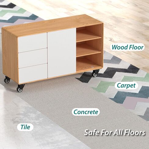 HOLKIE 2 Inch Swivel Caster Wheels - Heavy Duty 600 Lbs Capacity (Pack of 4) - Silent Polyurethane Casters No Brake - Non-Marking Rubber Replacement Wheels for Furniture, Cart, Workbench & Dolly in Kuwait