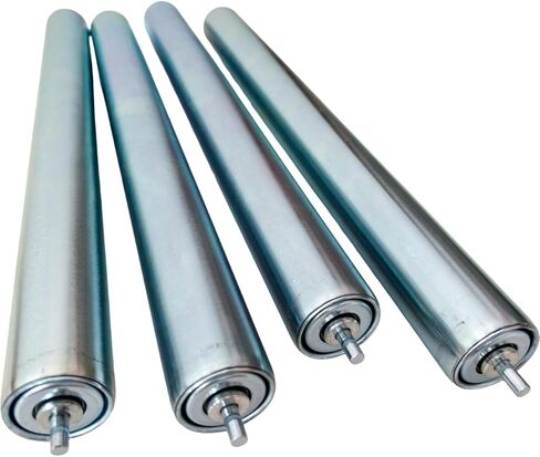 عبوة من 4 بكرات طويلة | بكرات ناقلة بطول 16 بوصة وقطر 1.5 بوصة | الصلب المجلفن | دعم متعدد الاستخدامات للحوامل الدوارة والأعمال الخشبية والناقلات الأسطوانية in Kuwait